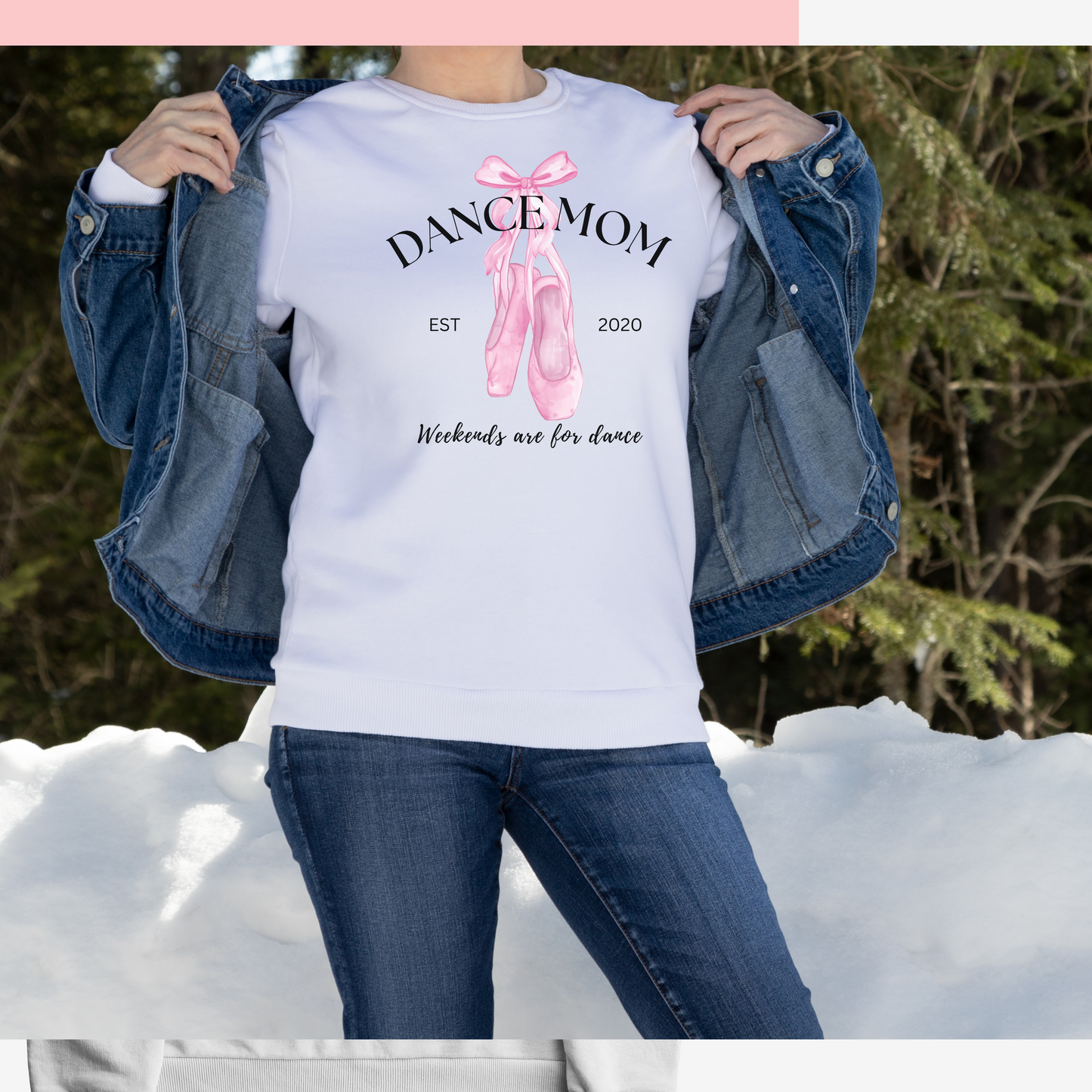 Elegant Dance Mom Sweatshirt – Ballet Shoes Design | Cozy & Stylish