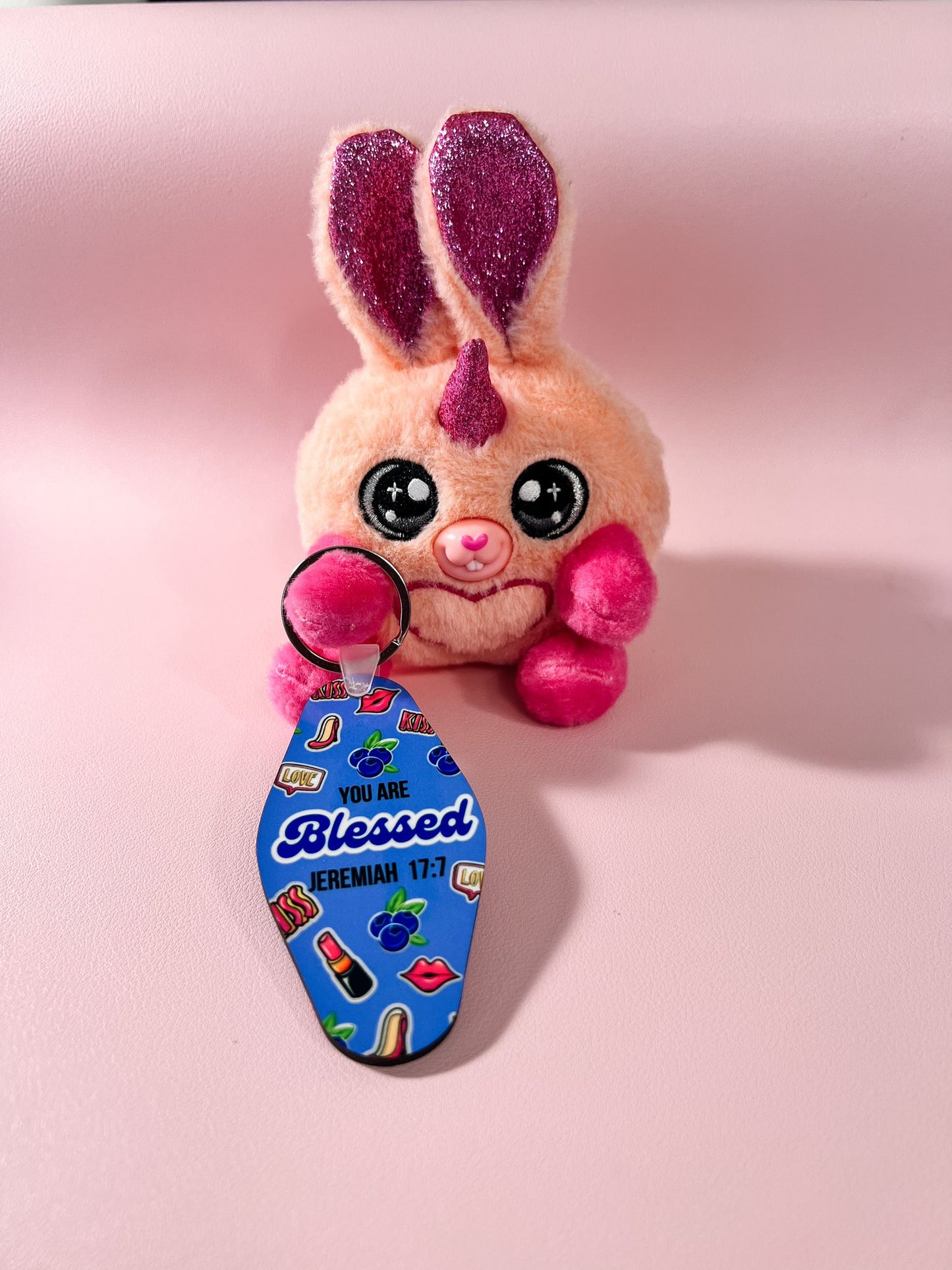 You Are Blessed Keychain - Blueberry Inspirational Gift | Jeremiah 17:7