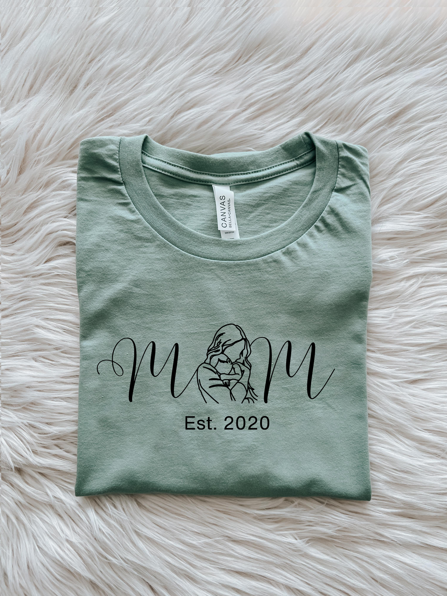 Mother's day Tshirt. Custom Year Mom Tee, Gift for mom. Newborn mom gift
