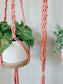 Pink Macrame Plant Hanger with Tassel