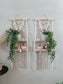 Double Macrame Wall Shelf | 2 Tier  Boho Plant Shelf